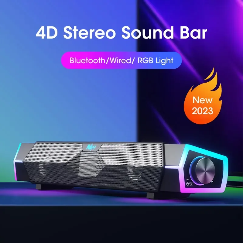 Rgb Computer Soundbar For Pc - Barra audio stereo 4D Altoparlante per