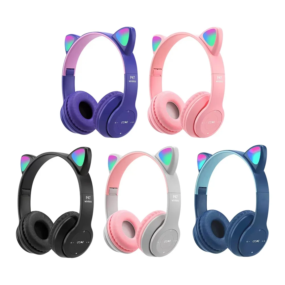 Cat Ear Bluetooth Headset Led - Simpatico auricolare Bluetooth con orecchio di