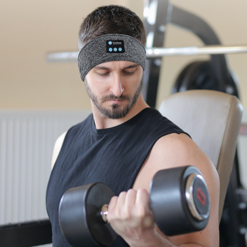 Sleep Mask Headphones Bluetooth - Cuffie Bluetooth Sportive con Fascia Elastica