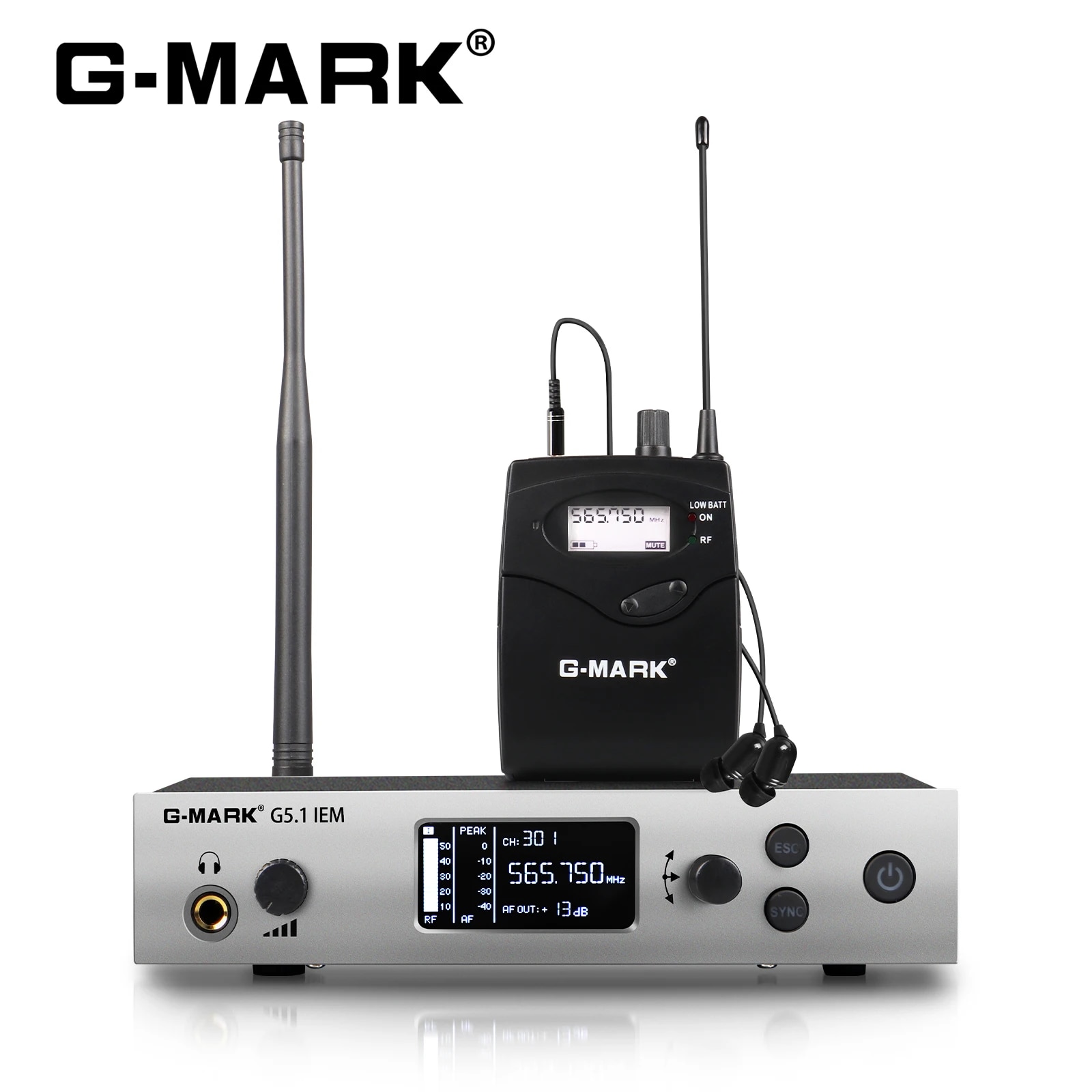 In Ear Monitors For Singers - Sistema di monitoraggio wireless nell'orecchio G-MARK