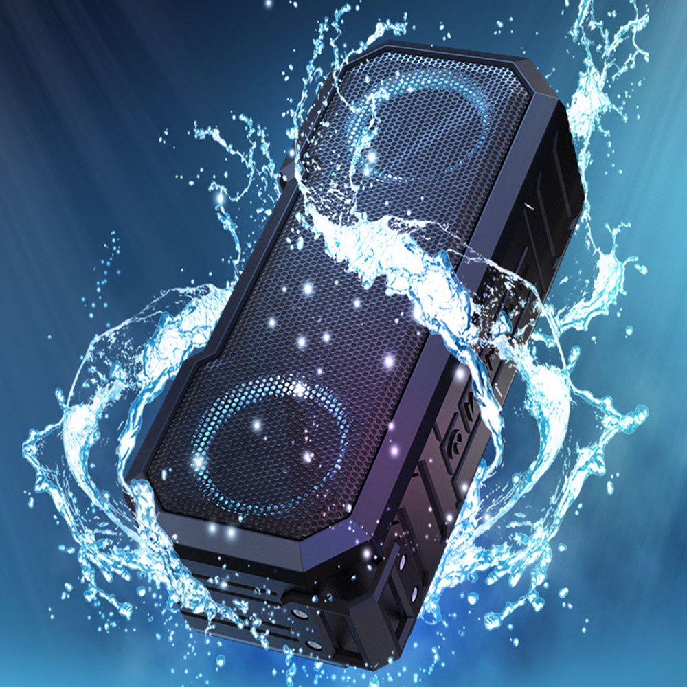 Portable Bluetooth Speaker Waterproof Ipx7 - Altoparlante Bluetooth Portatile con Torcia Wireless,