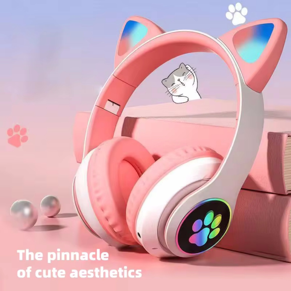 Cat Ear Bluetooth Headset Led - Cuffie Wireless con Orecchie di Gatto
