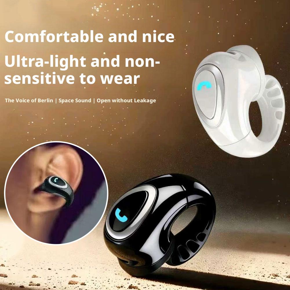 Open Ear Air Conduction Headphones - Auricolare singolo con clip auricolare wireless