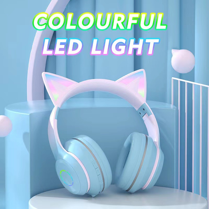 Cat Ear Bluetooth Headset Led - Nuovo Auricolare Bluetooth da Testa ST89M,