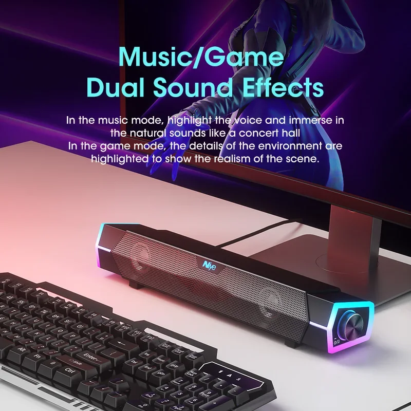 Barra audio stereo 4D Altoparl - Rgb Computer Soundbar For Pc recensione e prezzo