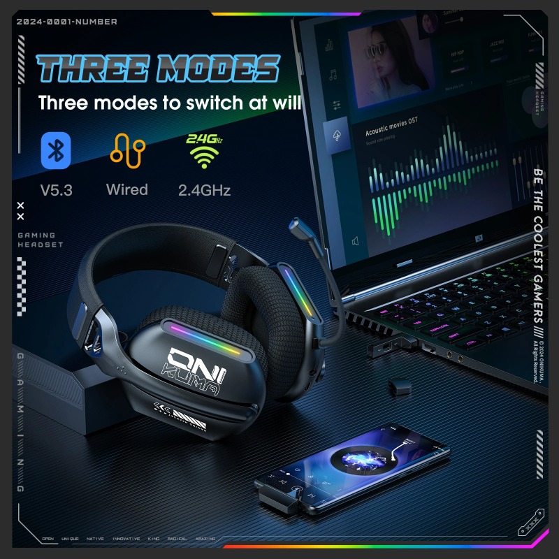 ONIKUMA GT808 Cuffie da gioco  - Gaming Headset With Mic Rgb recensione e prezzo