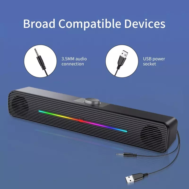E-1407 Altoparlante Wireless c - Rgb Computer Soundbar For Pc recensione e prezzo