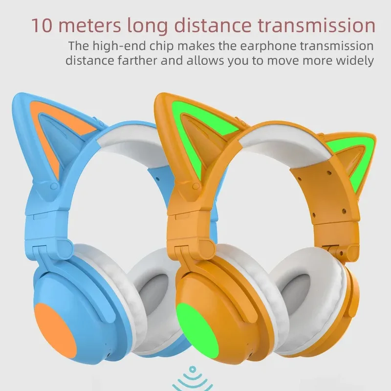 Nuovo ZW068 Bluetooth5.0 Cuffi - Cat Ear Bluetooth Headset Led recensione e prezzo