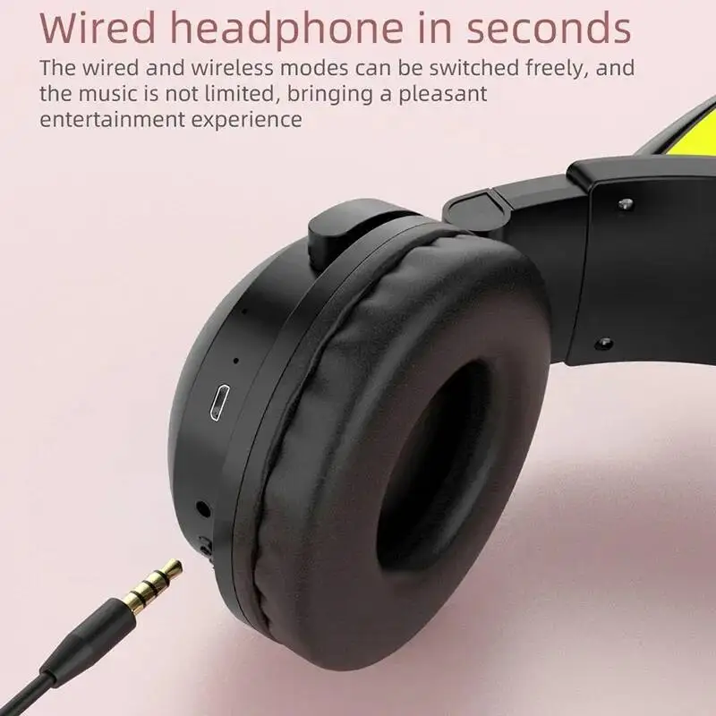 Nuovo ZW068 Bluetooth5.0 Cuffi - Cat Ear Bluetooth Headset Led recensione e prezzo