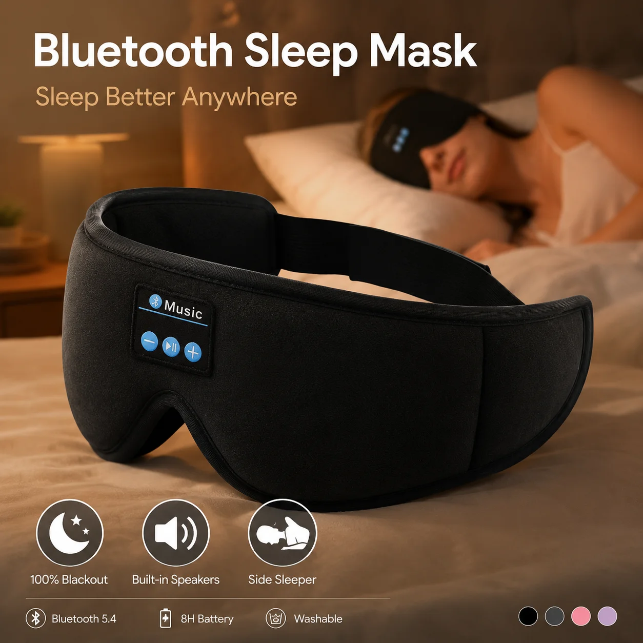 Maschera per Dormire con Cuffi - Sleep Mask Headphones Bluetooth recensione e prezzo