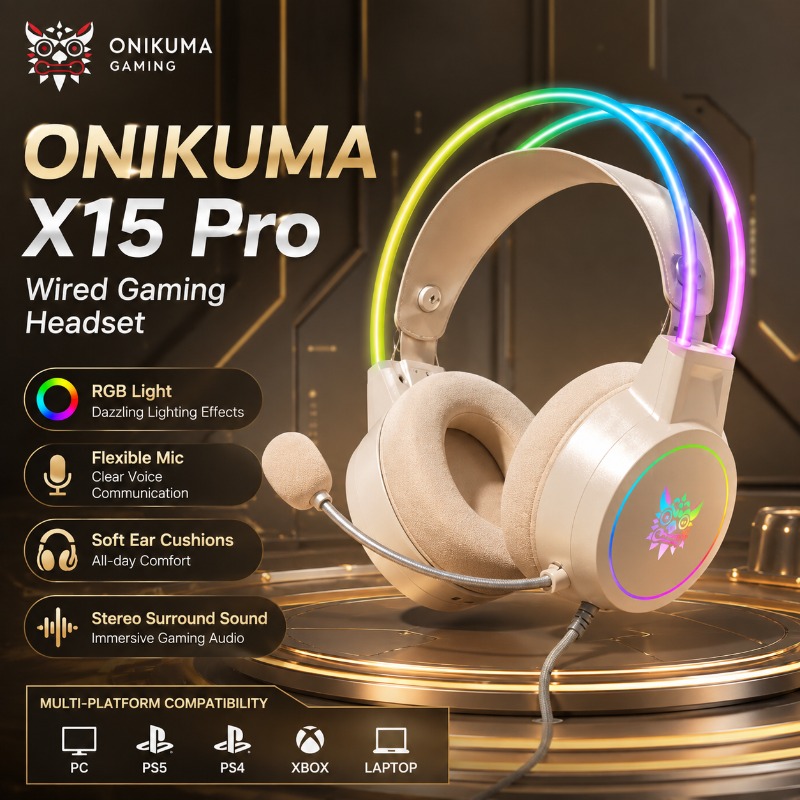 Cuffie da gioco ONIKUMA X15 Pr - Gaming Headset With Mic Rgb recensione e prezzo