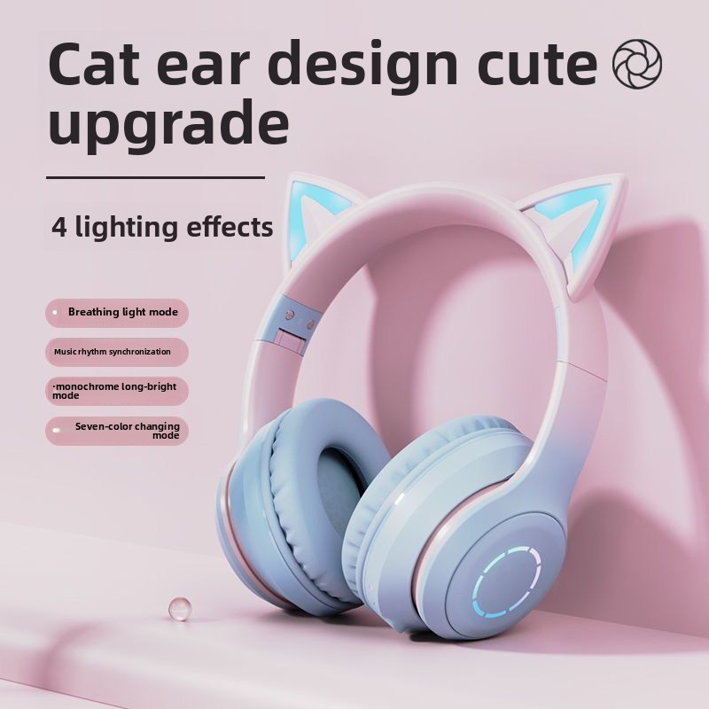 Nuove Cuffie Bluetooth RGB da  - Cat Ear Bluetooth Headset Led recensione e prezzo