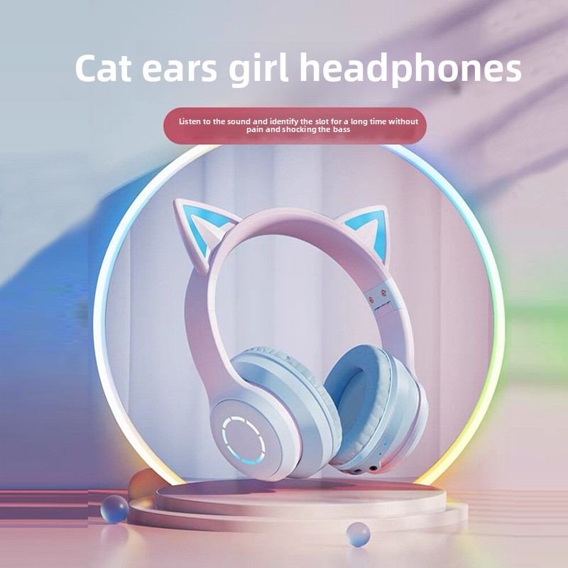 Nuove Cuffie Bluetooth RGB da  - Cat Ear Bluetooth Headset Led recensione e prezzo