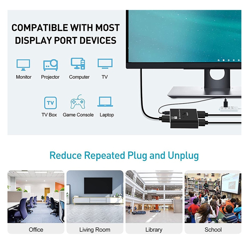 Switch DisplayPort 8K 2 in 1 O - Laptops recensione e prezzo