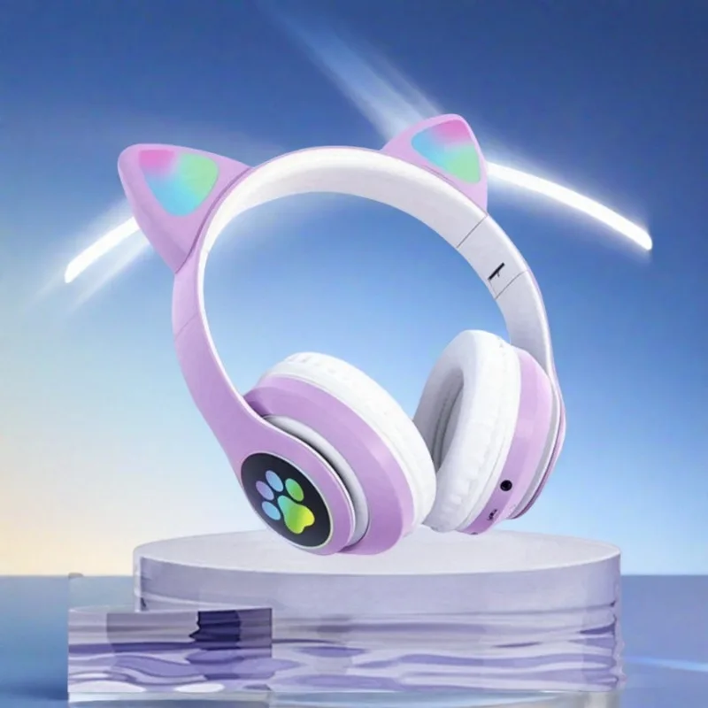 Nuova luce flash Cuffie wirele - Cat Ear Bluetooth Headset Led recensione e prezzo